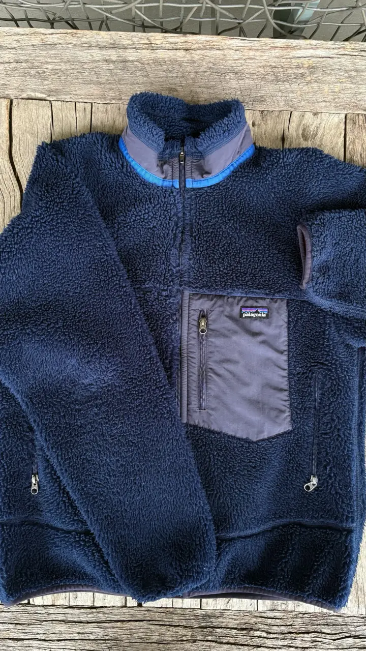 Chaqueta polar azul Patagonia con bolsillo - 6
