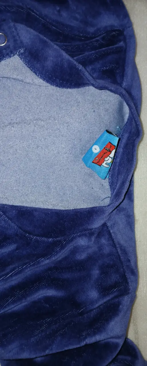 Conjunto de pijamas para niños de polar azul y rojo - 3