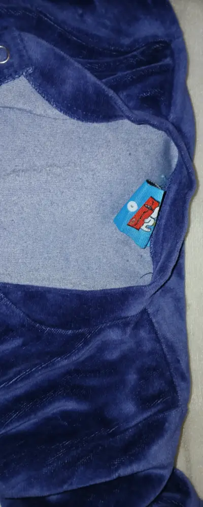 Conjunto de pijamas para niños de polar azul y rojo - miniatura 3