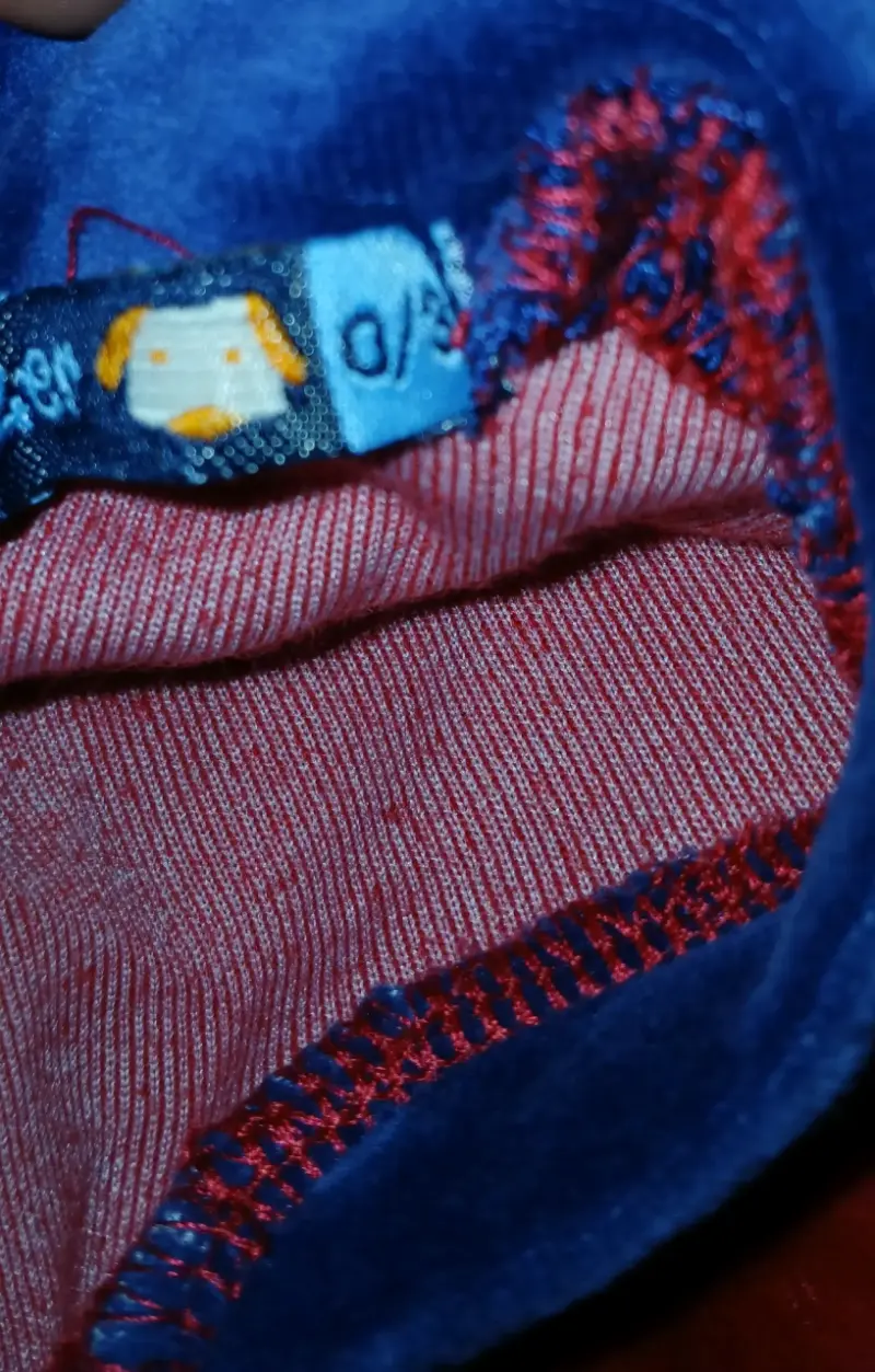 Conjunto de pijamas para niños de polar azul y rojo - 5