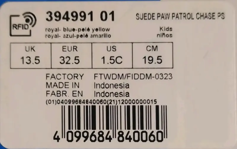Zapatillas infantiles azules Puma Paw Patrol - 3