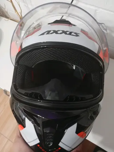 Casco integral Axxis rojo y negro - miniatura 2