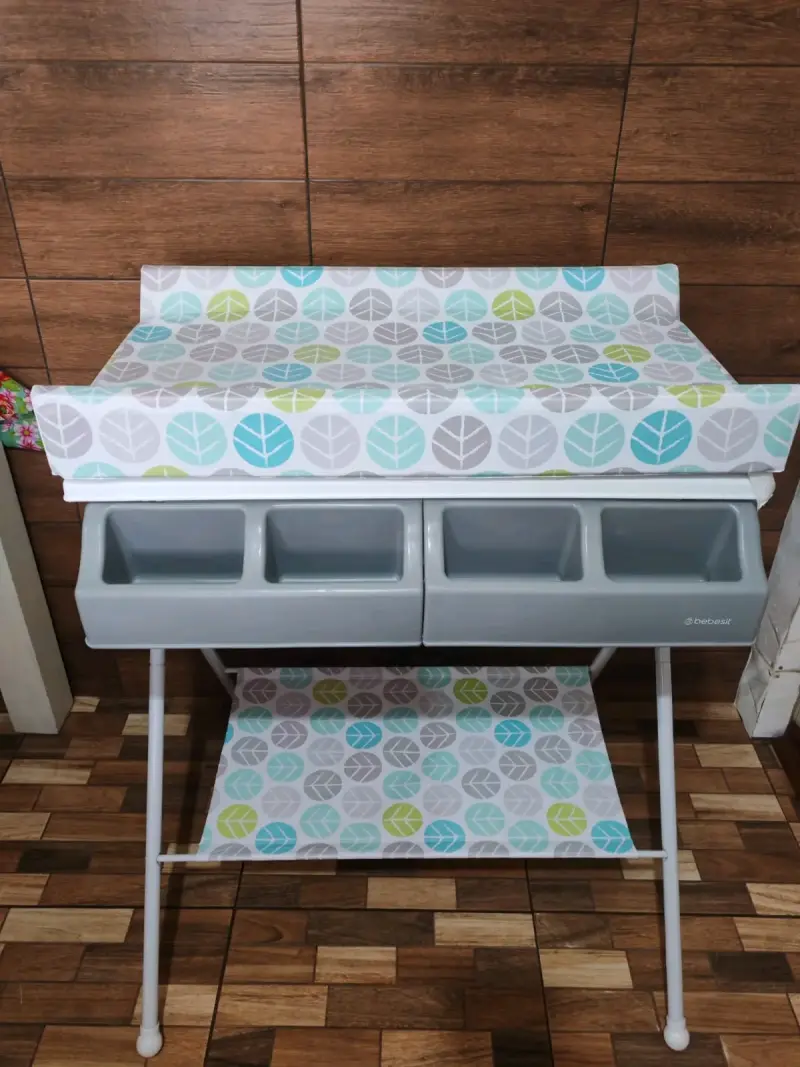 Bañera cambiador para bebé con diseño de hojas - 2