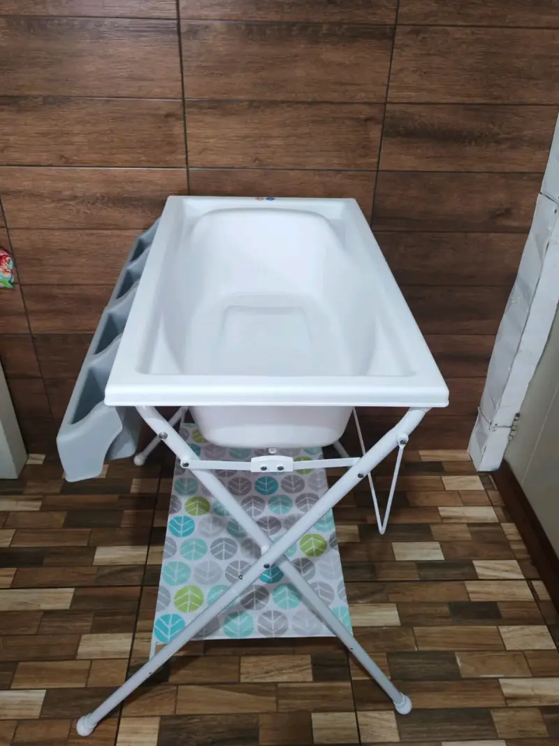Bañera cambiador para bebé con diseño de hojas - 4