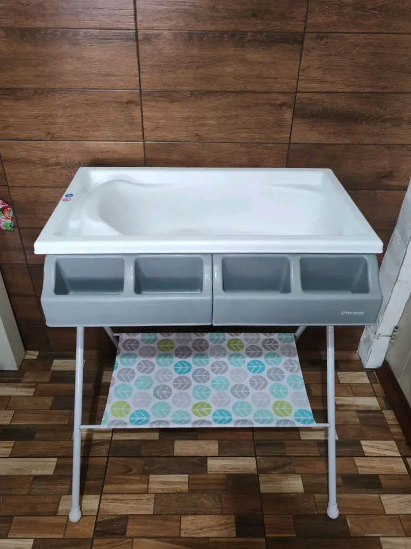 Bañera cambiador para bebé con diseño de hojas - 5