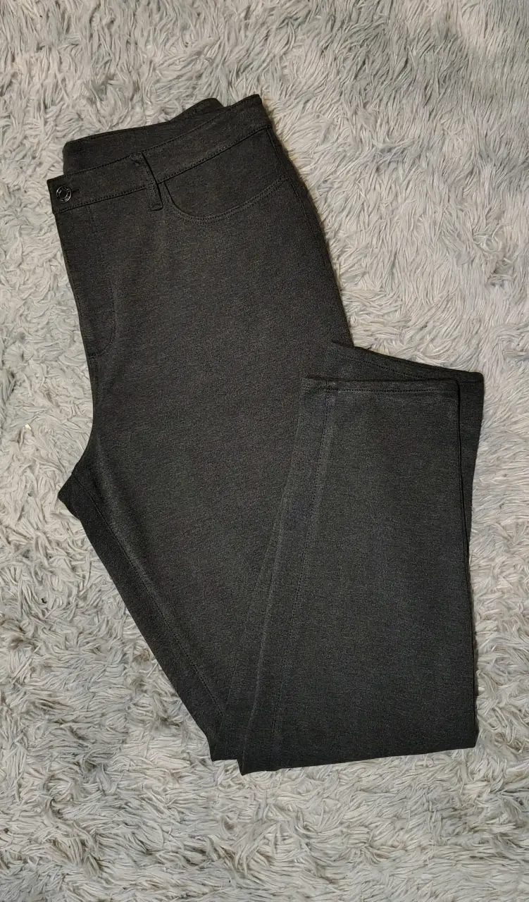 Pantalones de mujer gris oscuro cómodos - 1