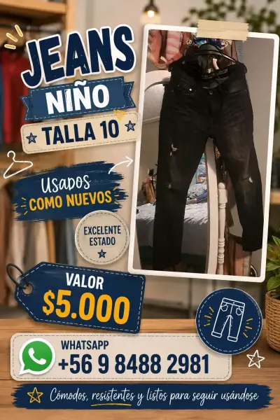 Jeans para niño talla 10 en excelente estado - miniatura 1