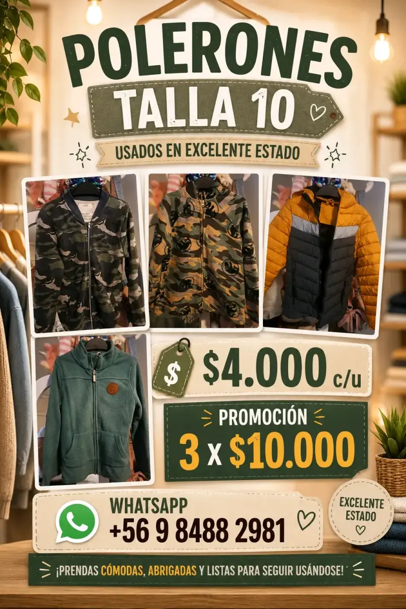 Polerones talla 10 en excelente estado - 1