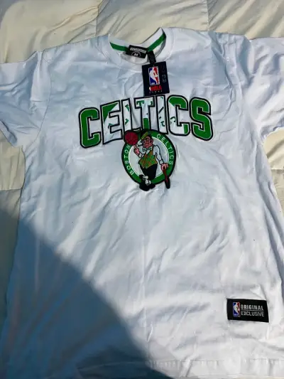 Polera NBA Boston Celtics blanca original - miniatura 1