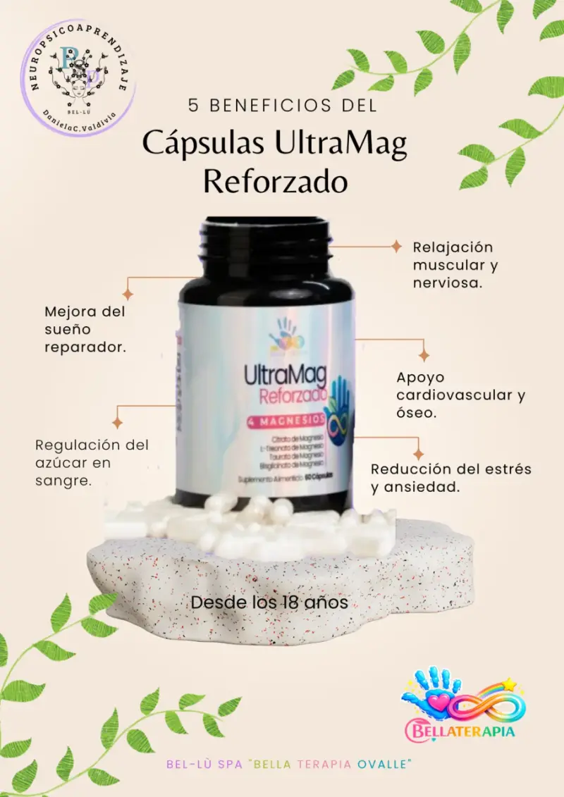 Cápsulas UltraMag Reforzado para Relajación