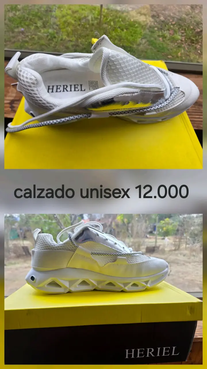 Zapatillas unisex blancas Heriel modernas - 1