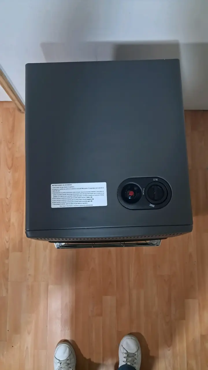 Estufa a gas Recco portátil con ruedas - 3