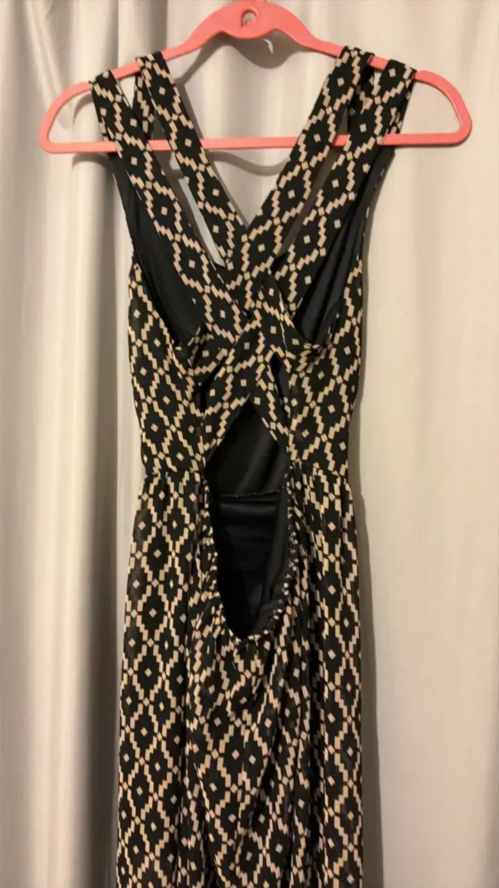 Vestido largo estampado geométrico para mujer - 2
