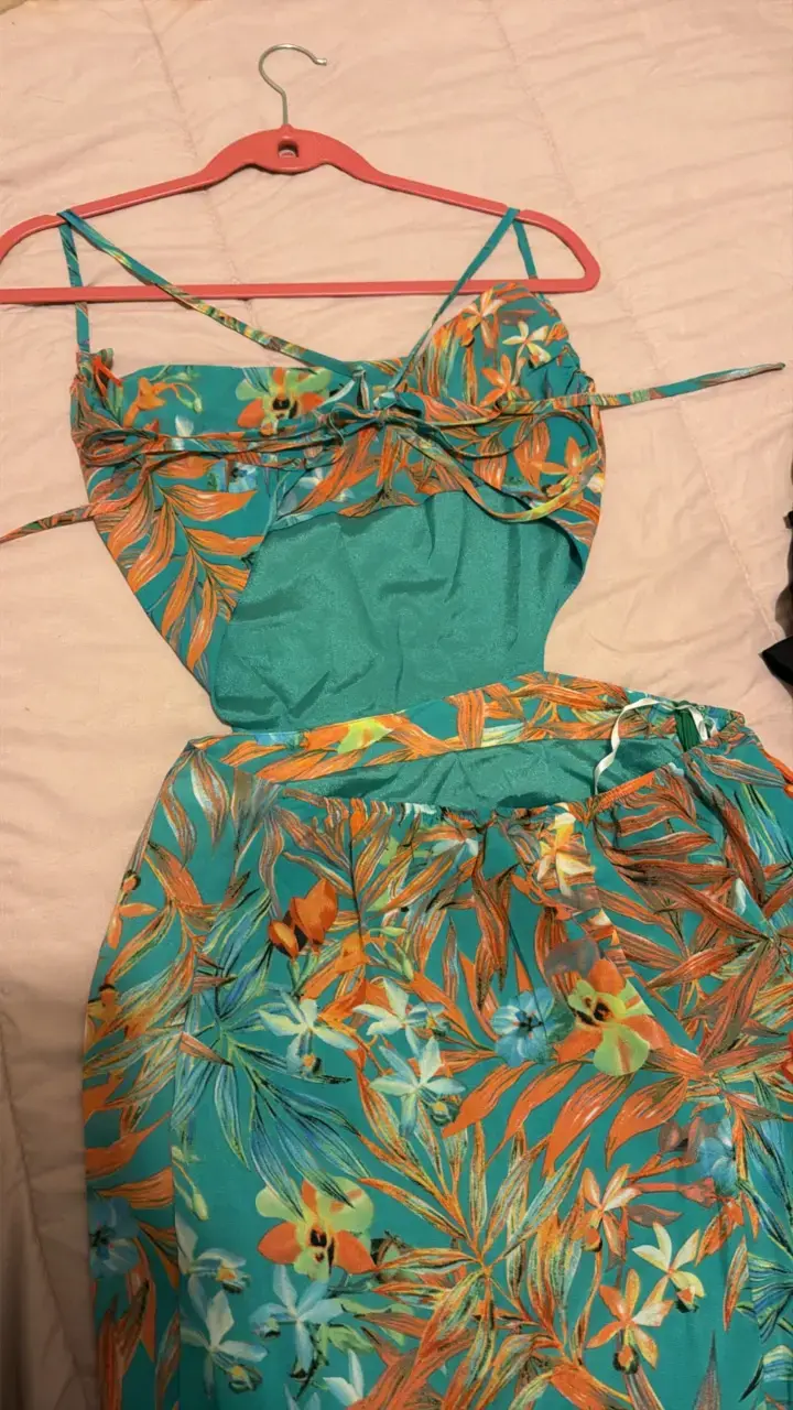 Conjunto de verano floral para mujer