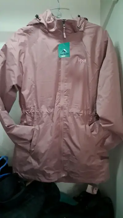 Chaqueta impermeable rosa Uppii para mujer - miniatura 1