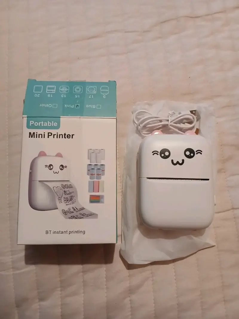 Impresora portátil mini con Bluetooth - 1