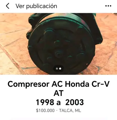Compresor aire acondicionado Honda CR-V 1998-200 - miniatura 1