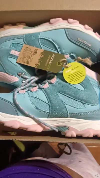 Botas de trekking Ficustex para mujer en azul y rosa - miniatura 3
