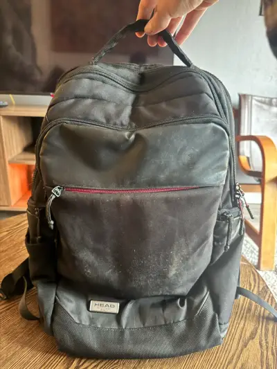Mochila negra Head con múltiples compartimentos - miniatura 1