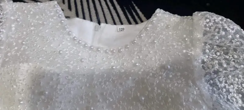 Vestido de bautizo blanco con encaje - 3
