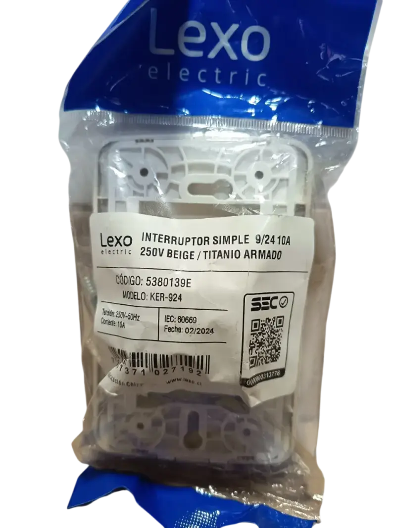 Interruptor Combinacion 9/24 Beige Titanio Lexo - 2
