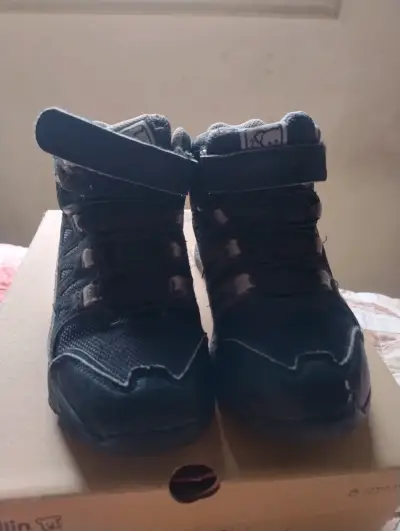 Botines negros para niños Pillin con velcro - miniatura 2