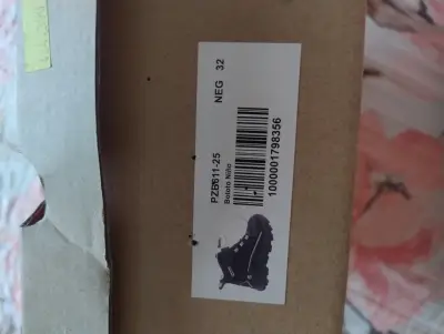 Botines negros para niños Pillin con velcro - miniatura 3