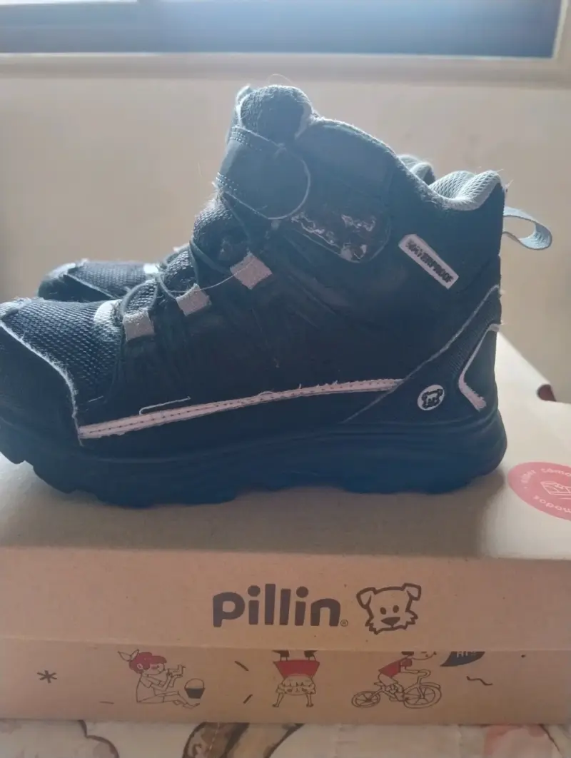 Botines negros para niños Pillin con velcro - 4
