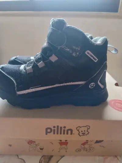 Botines negros para niños Pillin con velcro - miniatura 4