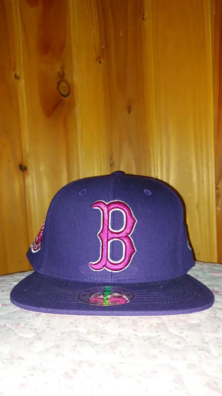 Gorra doble AA, morado con logo bordado - 2