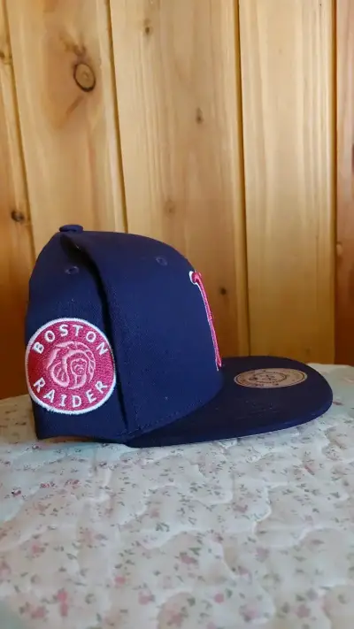 Gorra doble AA, morado con logo bordado - miniatura 3