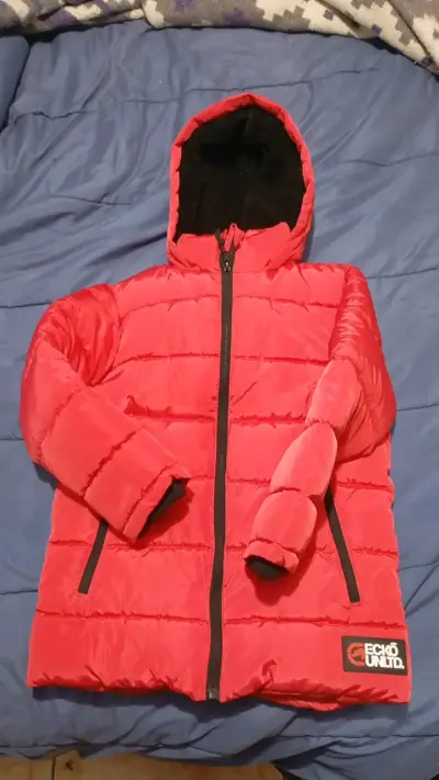 Chaqueta acolchada roja Ecko Unltd con capucha - miniatura 1