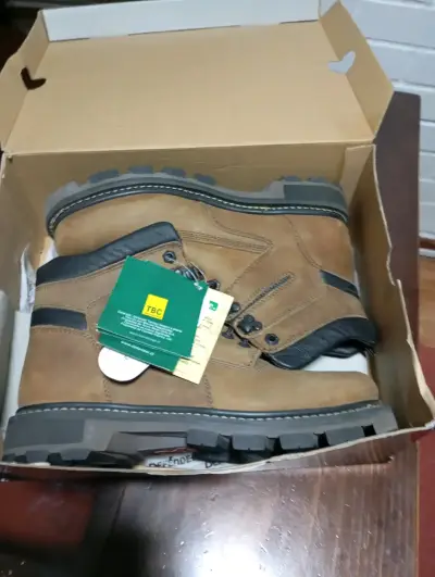 Botas de cuero marrón para hombre con suela antideslizante - miniatura 1