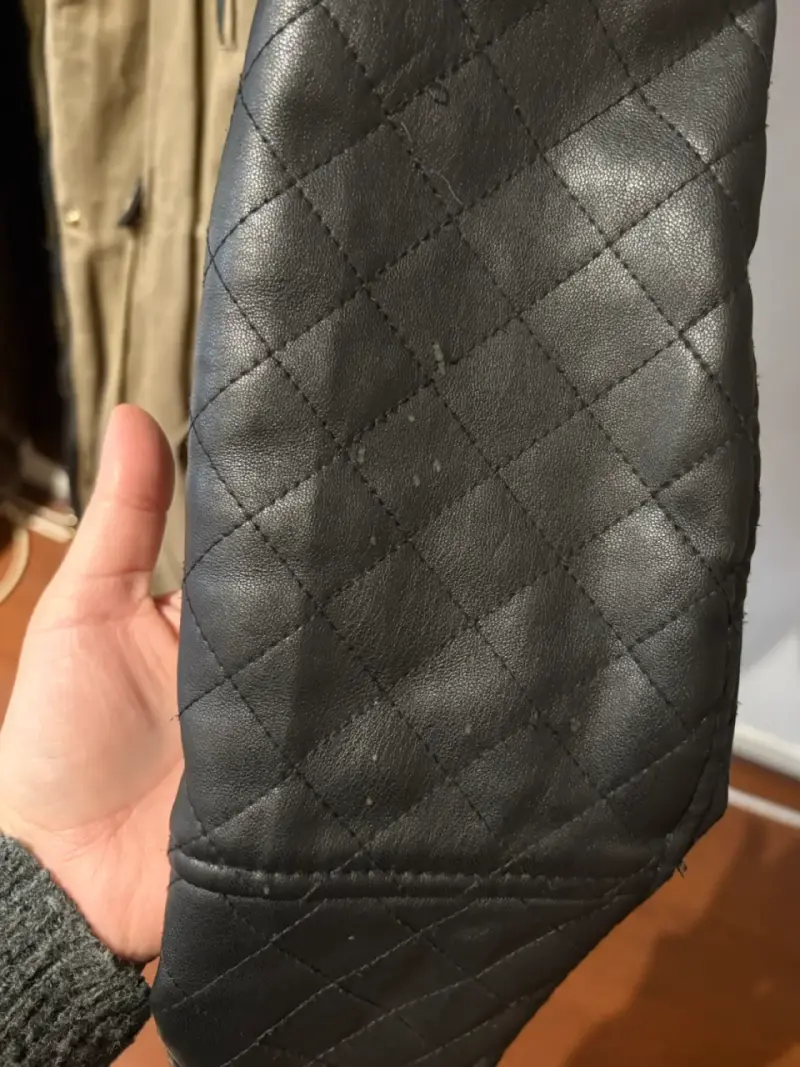 Parka mangas cuero sintét - 4