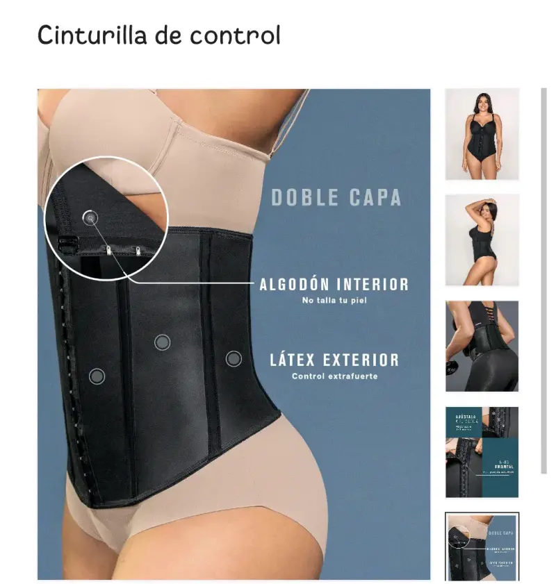 Cinturilla de control ajustable con broche frontal - 2