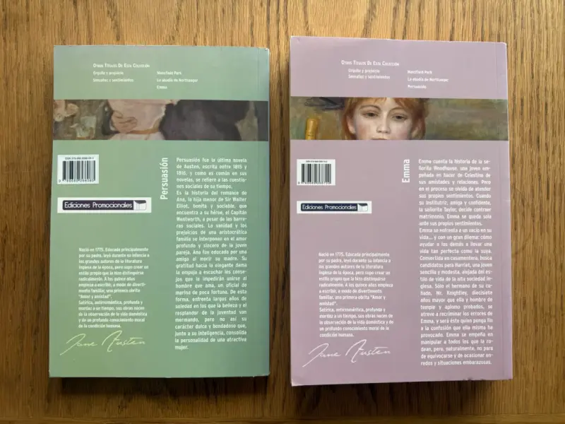 Pack de libros 'Persuasión' y 'Emma' de Jane Austen - 2