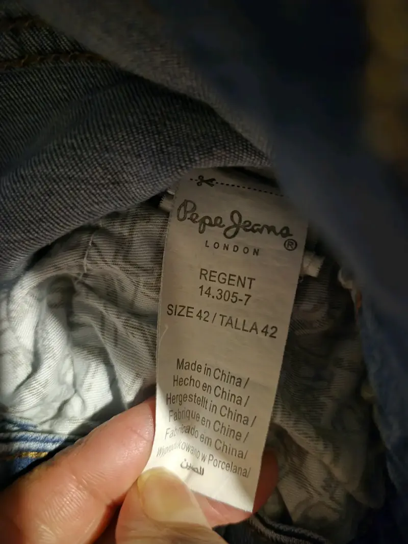 Jeans ajustados de mezclilla azul para mujer - 4
