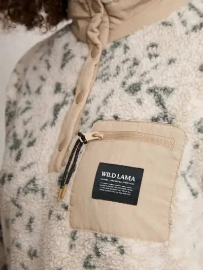 Polar de lana con bolsillo Wild Lama - miniatura 3