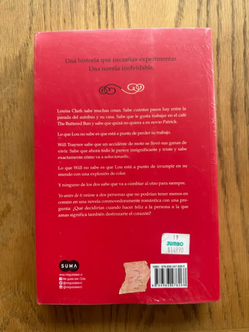 Libro 'Yo Antes de Ti' de Jojo Moyes - Nuevo - 2
