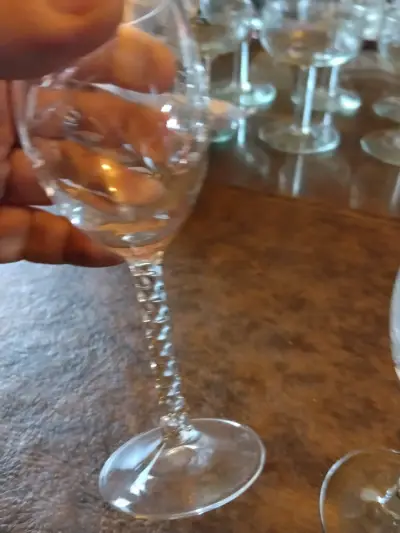 Juego de  2 copas de cristal yungay tallado e - miniatura 3