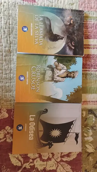 Colección de libros clásicos: La Llamada de la Selva, Robinson Crusoe, La Odisea - miniatura 1