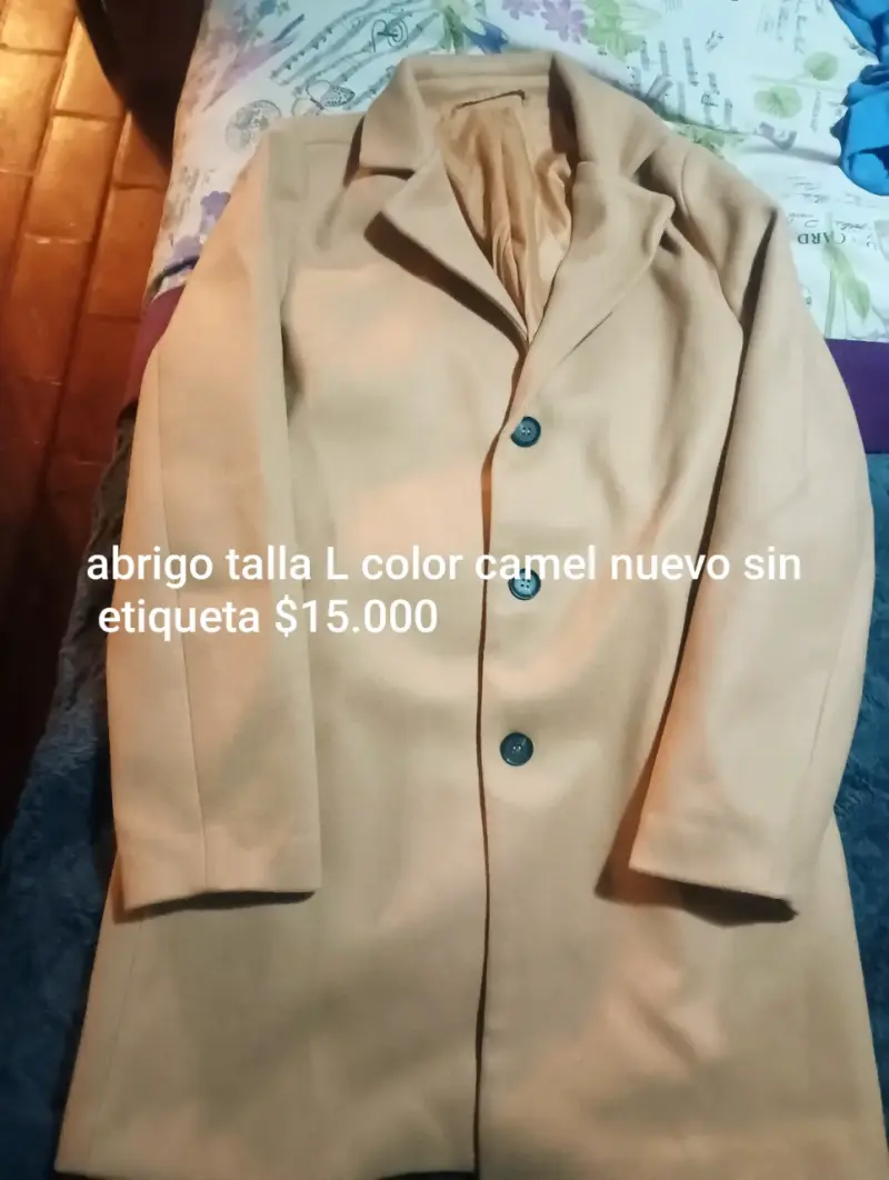 Abrigo Camel Talla L Nuevo Sin Etiqueta - 1