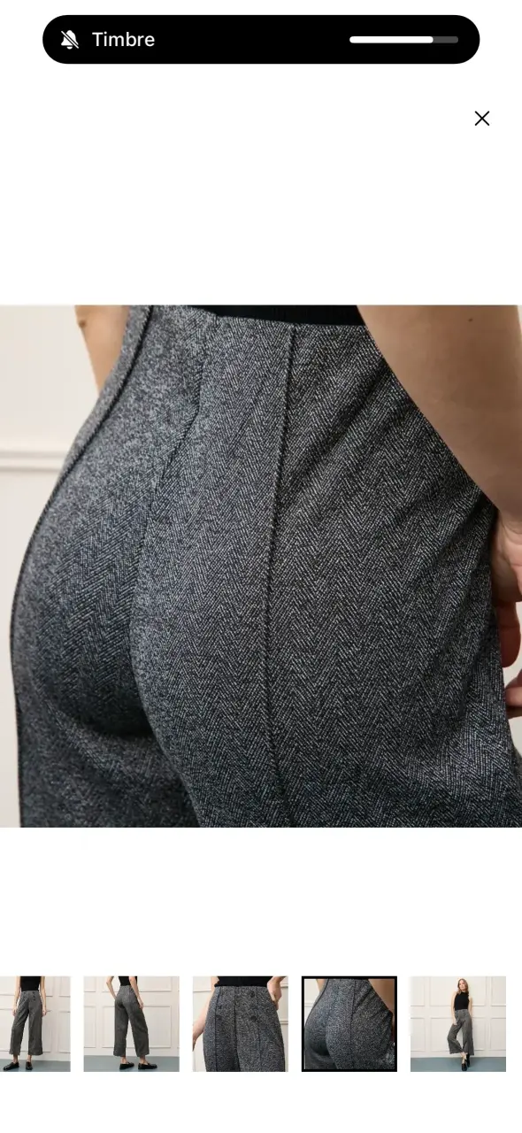 Pantalones anchos grises para mujer - 4