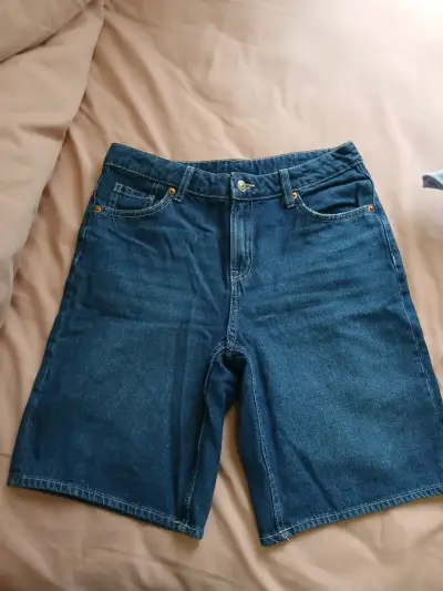Shorts de mezclilla mujer hm talla 36/38 - miniatura 1