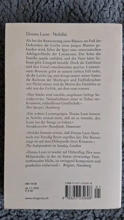 Libro 'Nobiltà' de Donna Leon en alemán - miniatura 2