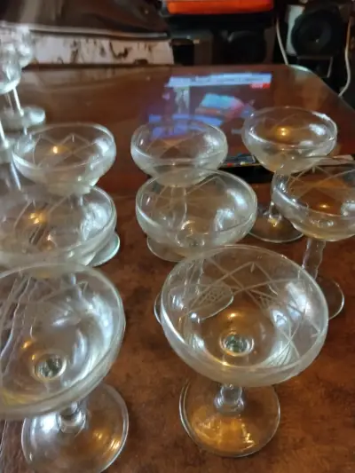 Juego de  8 copas pomeleras de cristal yungay - miniatura 1