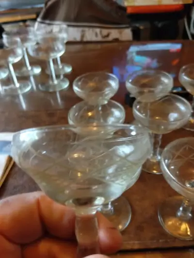 Juego de  8 copas pomeleras de cristal yungay - miniatura 2