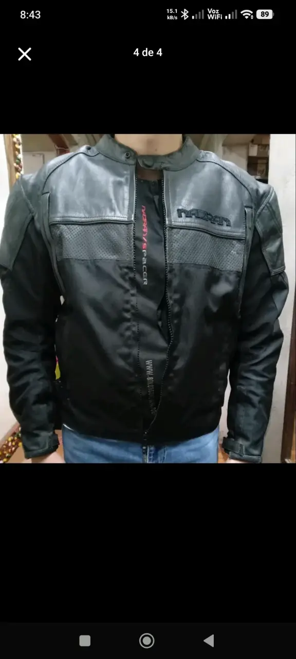 Chaqueta de moto Nazran negra para hombre