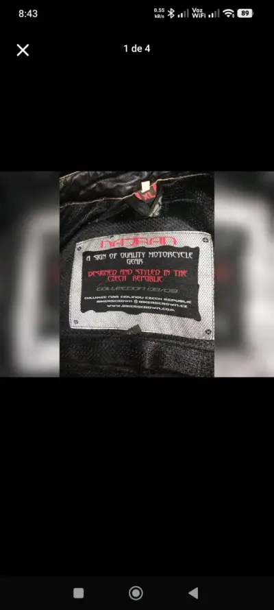 Chaqueta de moto Nazran negra para hombre - miniatura 2