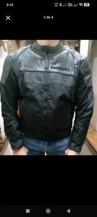 Chaqueta de moto Nazran negra para hombre - miniatura 3